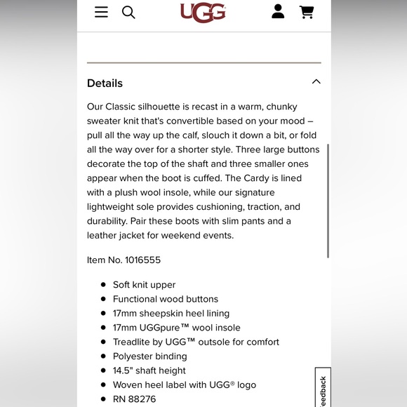 Ugg Classic Cardi Black sweater boots Women’s Sz 7 - Picture 5 of 16